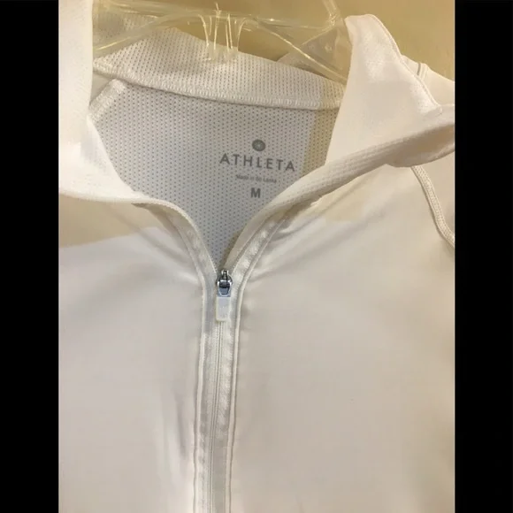 Athleta Forerunner Half Zip White Sweatshirt G. - Picture 9 of 14